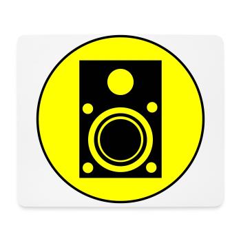 Symbole de musique des haut-parleurs - Tapis de souris (format paysage) - blanc - Devant