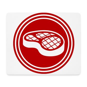 Symbole du steak de viande - Tapis de souris (format paysage) - blanc - Devant