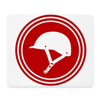 Reiterhut icon - Mousepad (Querformat) - Weiß - Vorne