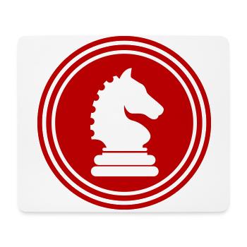 Pièce d’échecs de cheval - Tapis de souris (format paysage) - blanc - Devant