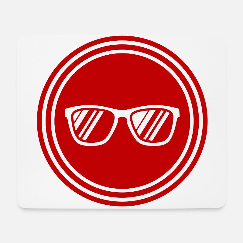 Sonnenbrille Symbol - Mousepad (Querformat) - Weiß