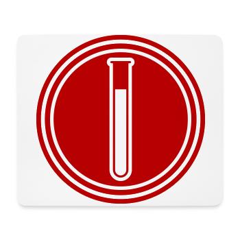 Test tube symbol - Mouse Pad (horizontal) - white - Front