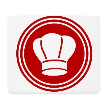 Kochmütze Symbol Kreis - Mousepad (Querformat) - Weiß - Vorne