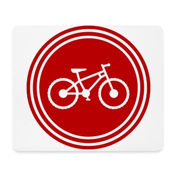 Bicycle Symbol - Mouse Pad (horizontal) - white - Front