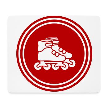 Inline skates icon - Mousepad (Querformat) - Weiß - Vorne