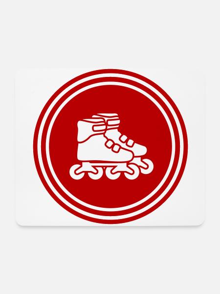 Inline skates icon - Mousepad (Querformat) - Weiß