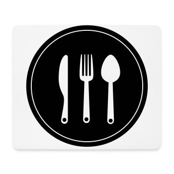 Fork cutlery - Mouse Pad (horizontal) - white - Front