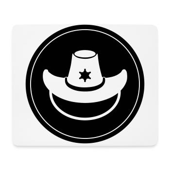 Cowboy Head Western - Tapis de souris (format paysage) - blanc - Devant