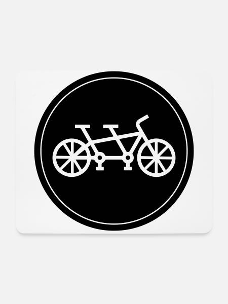 Fahrrad tandem - Mousepad (Querformat) - Weiß