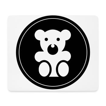 Ours en peluche bébé ours - Tapis de souris (format paysage) - blanc - Devant