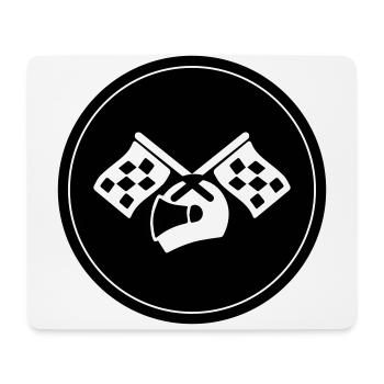 Racer helmet - Mouse Pad (horizontal) - white - Front