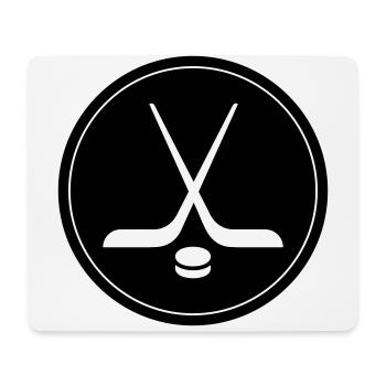 Eishockey Logo Symbol - Mousepad (Querformat) - Weiß - Vorne