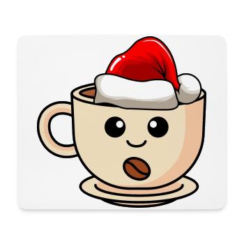 Kaffee Weihnachten Comic Xmas - Mousepad (Querformat) - Weiß - Vorne