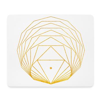 Reagular Polygone Heilige Geometrie Gold - Mousepad (Querformat) - Weiß - Vorne
