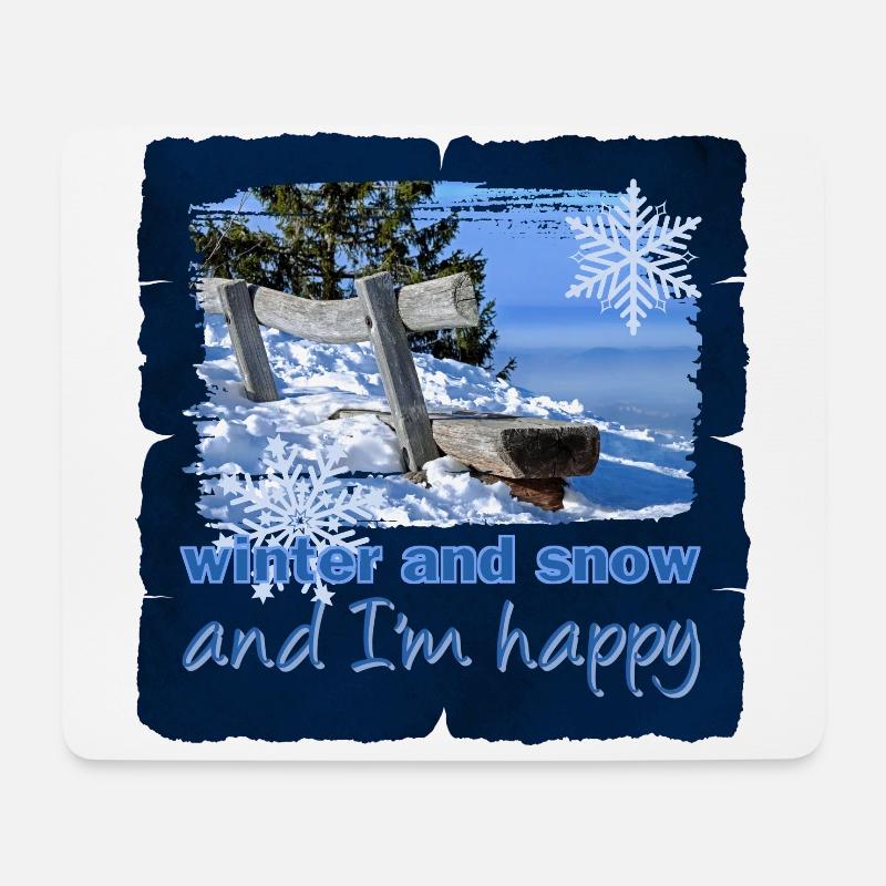winter 7 - Mousepad (Querformat) - Weiß