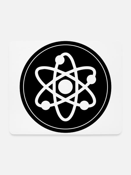 Atom Symbol Kreis - Mousepad (Querformat) - Weiß