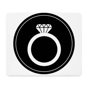 Eheringe symbol Kreis - Mousepad (Querformat) - Weiß - Vorne