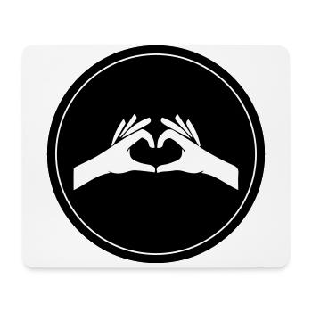 Hände Herz Kreis - Mousepad (Querformat) - Weiß - Vorne