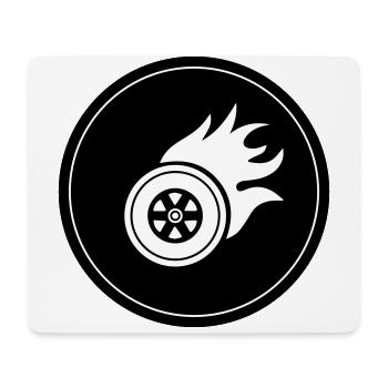 Cercle de tir de pneu - Tapis de souris (format paysage) - blanc - Devant