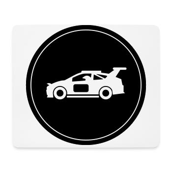 Car Racing Driver Circle - Mouse Pad (horizontal) - white - Front
