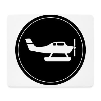 Cercle de symboles d’avion - Tapis de souris (format paysage) - blanc - Devant