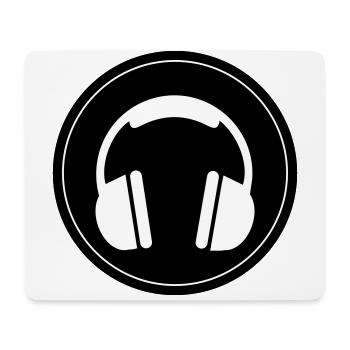 Headphone Symbol - Mouse Pad (horizontal) - white - Front