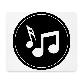 Notes de musique - Tapis de souris (format paysage) - blanc - Devant