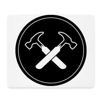 Hammer Symbol - Mousepad (Querformat) - Weiß - Vorne