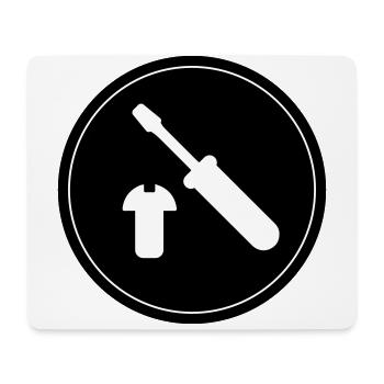 Symbole du tournevis - Tapis de souris (format paysage) - blanc - Devant
