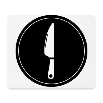 Messer icon - Mousepad (Querformat) - Weiß - Vorne