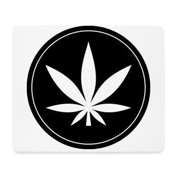 Hanf Blatt Icon - Mousepad (Querformat) - Weiß - Vorne