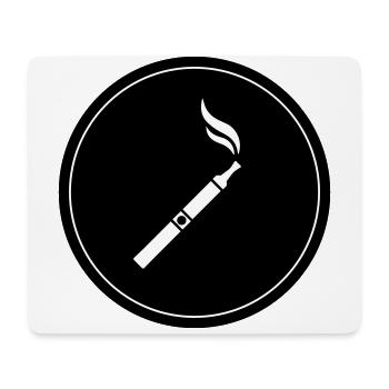 Silhouette de cigarette électronique - Tapis de souris (format paysage) - blanc - Devant