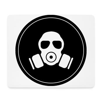 Icône de masque à gaz - Tapis de souris (format paysage) - blanc - Devant
