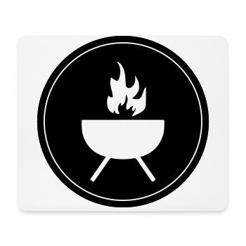 Grill Icon Symbol - Mousepad (Querformat) - Weiß - Vorne
