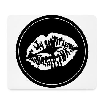 Lippen Mund - Mousepad (Querformat) - Weiß - Vorne