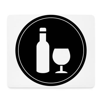 Vin Rouge - Tapis de souris (format paysage) - blanc - Devant