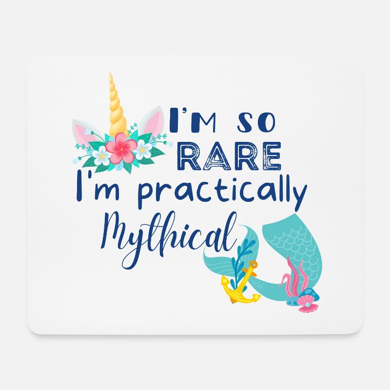 Ich bin so selten, dass ich praktisch mythisch bin - Mousepad (Querformat) - Weiß