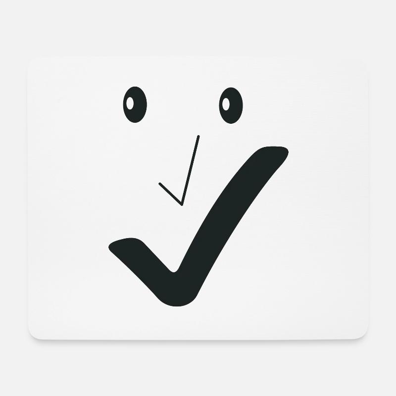 Feines Lächeln - Feines Gesicht 01. - Mousepad (Querformat) - Weiß
