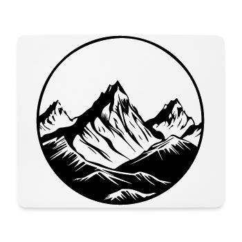 Berge Symbol Mountains - Mouse Pad (horizontal) - white - Front