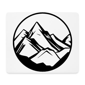 Berge Symbol Mountains - Mouse Pad (horizontal) - white - Front