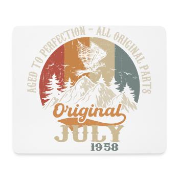Juli 1958 Geburtstagsgeschenk Juli 1958 Original - Mousepad (Querformat) - Weiß - Vorne