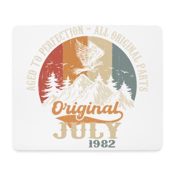 Juli 1982 Geburtstagsgeschenk Juli 1982 Original - Mousepad (Querformat) - Weiß - Vorne
