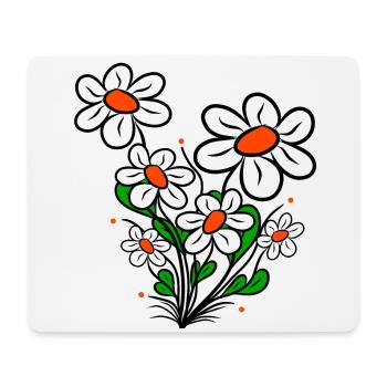Gänseblümchen Margeriten Blumenranke Blüte blumig - Mousepad (Querformat) - Weiß - Vorne