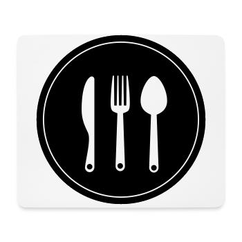 Fork cutlery - Mouse Pad (horizontal) - white - Front