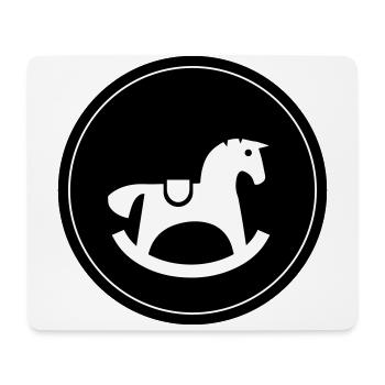Cheval à bascule Jouet Bébé - Tapis de souris (format paysage) - blanc - Devant