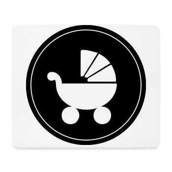 Poussette bébé - Tapis de souris (format paysage) - blanc - Devant