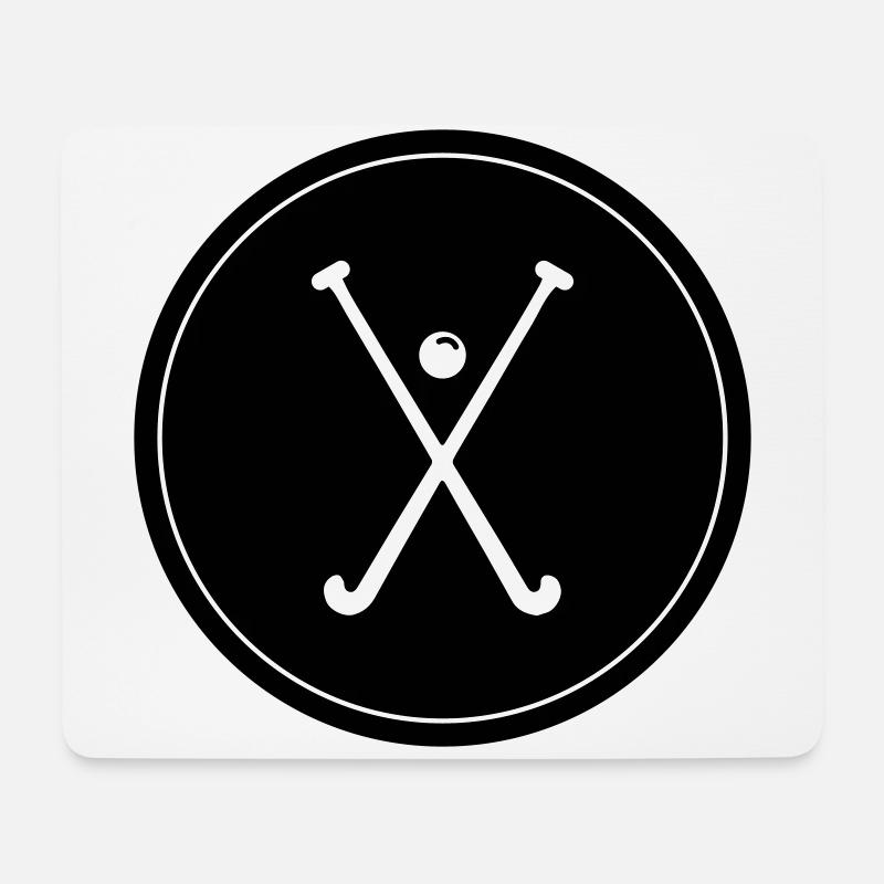 Feldhockey symbol - Mousepad (Querformat) - Weiß