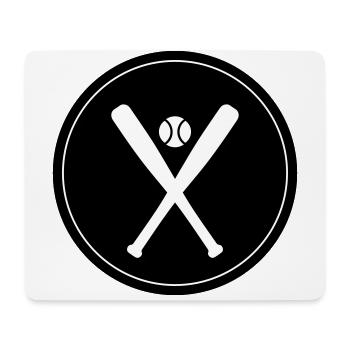 Baseball symbol - Mouse Pad (horizontal) - white - Front