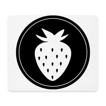 Fraise de fruits - Tapis de souris (format paysage) - blanc - Devant
