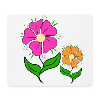 colorful flower meadow daisies flower flower tendril - Mouse Pad (horizontal) - white - Front